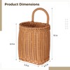 Hanging Wall Basket, Woven Imitation Rattan Storage Organizer, Decorative Door