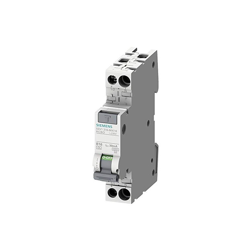 Siemens 5SV13166KK06 FI Circuit Breaker 2-Pin 6A 0.03A 230V