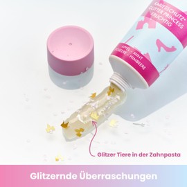 Dr. Bauer's Lovely Friends Toothpaste with Glitter Motifs, Many Great Flavours, Toothpaste for Children and Adults, Sustainable Packaging, 90 ml per Tube Princess, Pack of 2 (2 x 90 ml)