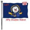 Jayus Double Sided Emblem Navy Flag 4x6 FT- 3Ply Naval