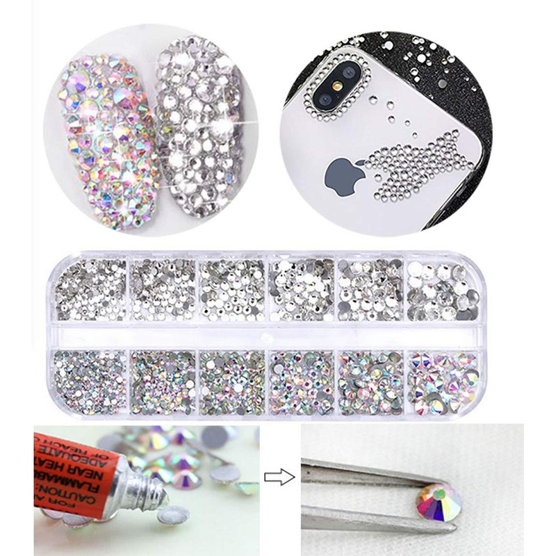 XIULI ss3-30 Large Capacity Rhinestone DIY Nail Decorating and Clothing,