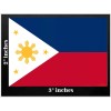 Unbranded 2"x 3" PHILIPPINES Flag Patch- Easy iron on (heat