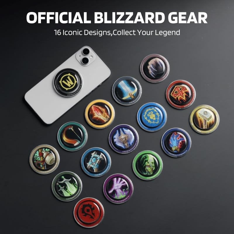 Blizzard Wow Phone Grip, Strong Magnetic Attraction, Detachable and Portable,