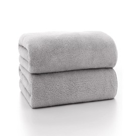 sakano Bath Towels, Set of 2, Approx. 27.6 x 55.1 inches (70 x 140 cm), Silver Gray, Large, Plush, Hotel Specifications, Towel, Soft to the Touch, Absorbent and Quick Drying, Esthetic Towel,