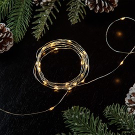 Northlight 50-Count Warm White LED Micro Fairy Christmas Lights - 16ft, Copper Wire