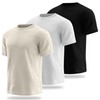 Ficerd 3 Pack Men's Short Sleeve Waffle Knit Shirts, Casual