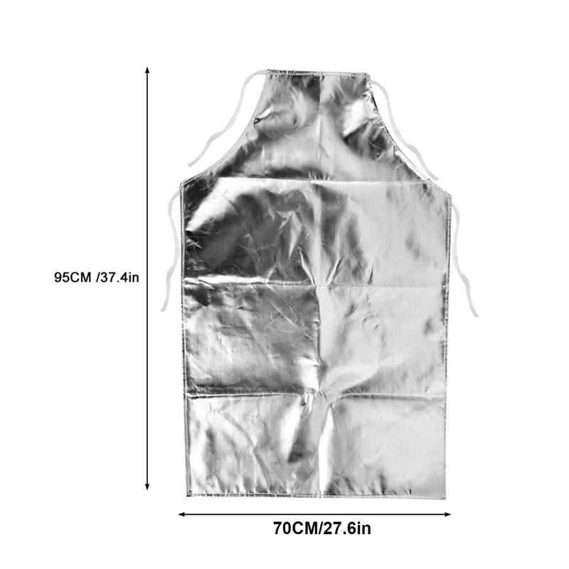 Tiiyee Heat Resistant Apron, 1000°C Fireproof Thermal Insulation Aluminum Foil