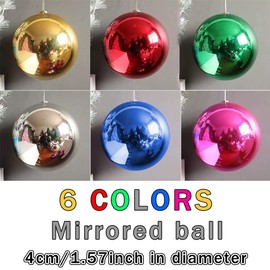 AllBeauty 24ct 40mm Christmas Balls Ornaments Essential Christmas Tree Decorations Shatterproof Christmas Decorations Indoor for The Home Holiday Christmas Party Decoration (4CM/6Colors, 24ct)