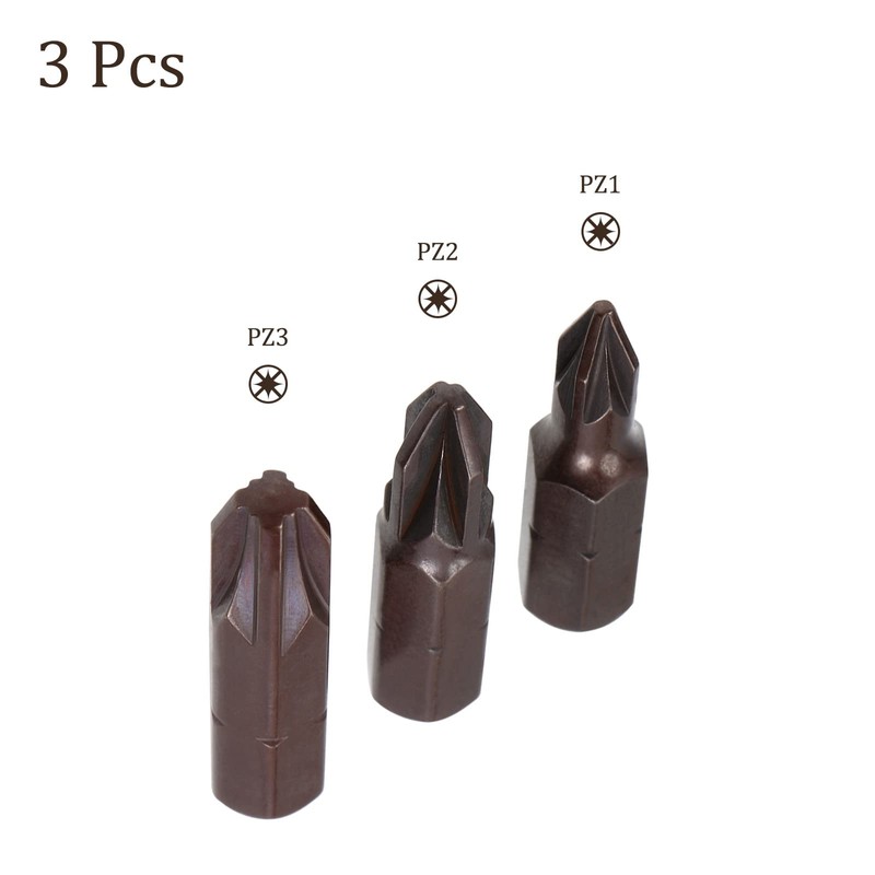 Kozelo PZ Bit Set - [PZ1 PZ2 PZ3] 1/4 Inch