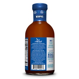 True Made Foods Memphis Style Barbecue Sauce - Sweet & Spicy, No Sugar Added, Keto, Whole30 & Paleo Friendly - 18oz, 2 Pack - Great for Grilling, Marinating & Dipping