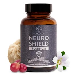 Nootrópico Homodeus Neuro Shield Platinum para Memoria y Concentración con Melena de León y Bacopa                                                    