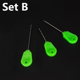 Pack of 3 Bait Needle Drill Tool Set, Bait Needle Fishing Boilie Needle for Knoting, Bait Making, Hook Connecting