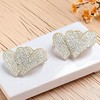 Rodvanvo 30 PCS Flat Bottom Inlaid Rhinestone Love Shape Patch