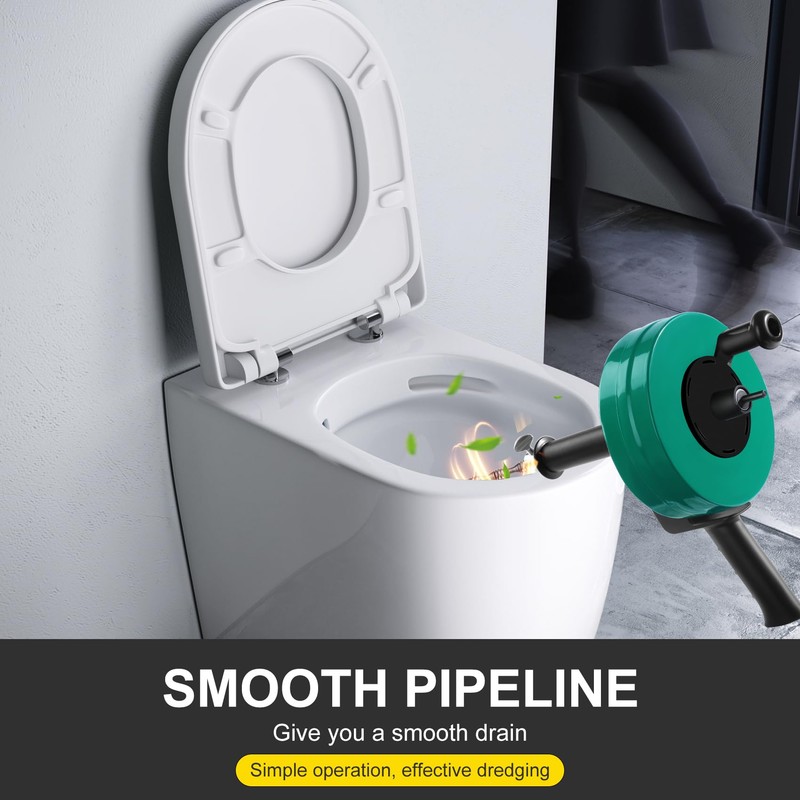 50 FT Drain Snake Auger - Flexible & Powerful Snake