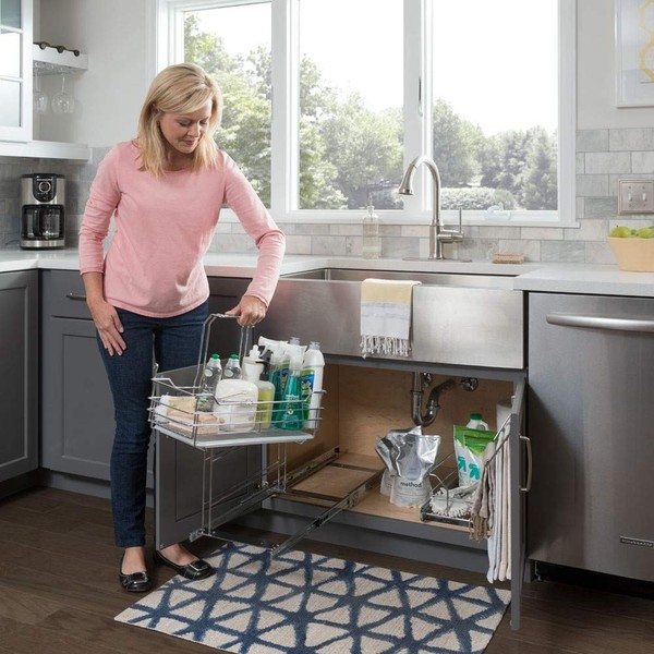 Cleaning Supply Caddy Pullout with Handle