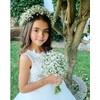 White Flower Girl Dress Embroidery Princess Dress First Communion Tulle