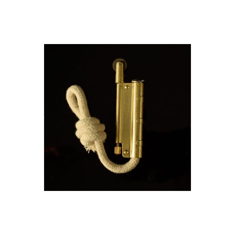 Vintage Style Rope Lighter, Metal Casing with Cotton Wick, Windproof