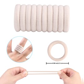 100 Pcs Baby Hair Ties, Cotton Hair Ties for Girls and Kids, Multicolor Small Seamless Hair Bands Elastic Ponytail Holders Kids Toddler Hair Tie toddler hair tie (Beige)