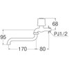 SANEI A10JC-13-B Freeze Faucet Crystal Handle
