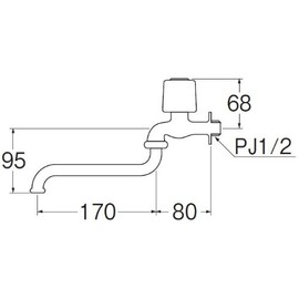 SANEI A10JC-13-B Freeze Faucet Crystal Handle