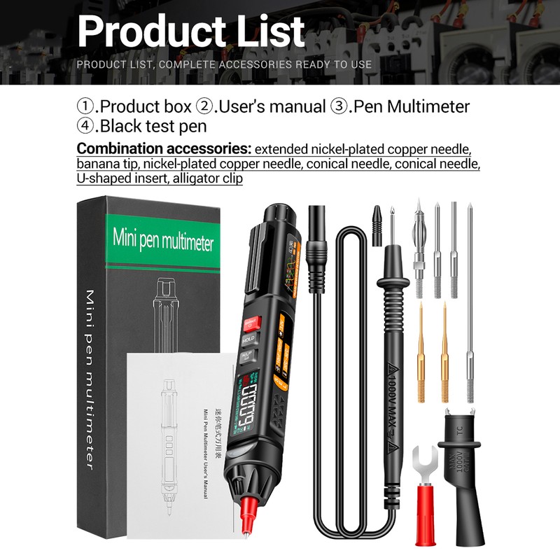 ANENG A3009 Mini Pen Multimeter with Voice Broadcast 6000 Counts