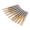 CBRIGHT 10 Pieces End Mill CNC Router Bits, 1/8 Inch