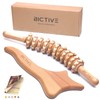 BICTIVE Curved Roller Massager and Body Shaping Paddle Kit. Wood