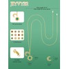 JIYVY32 Emerald Necklace May Birthstone Sun Moon Necklace for Women