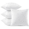 MIULEE Outdoor Pillow Inserts 18x18 Pack of 4 Waterproof Throw