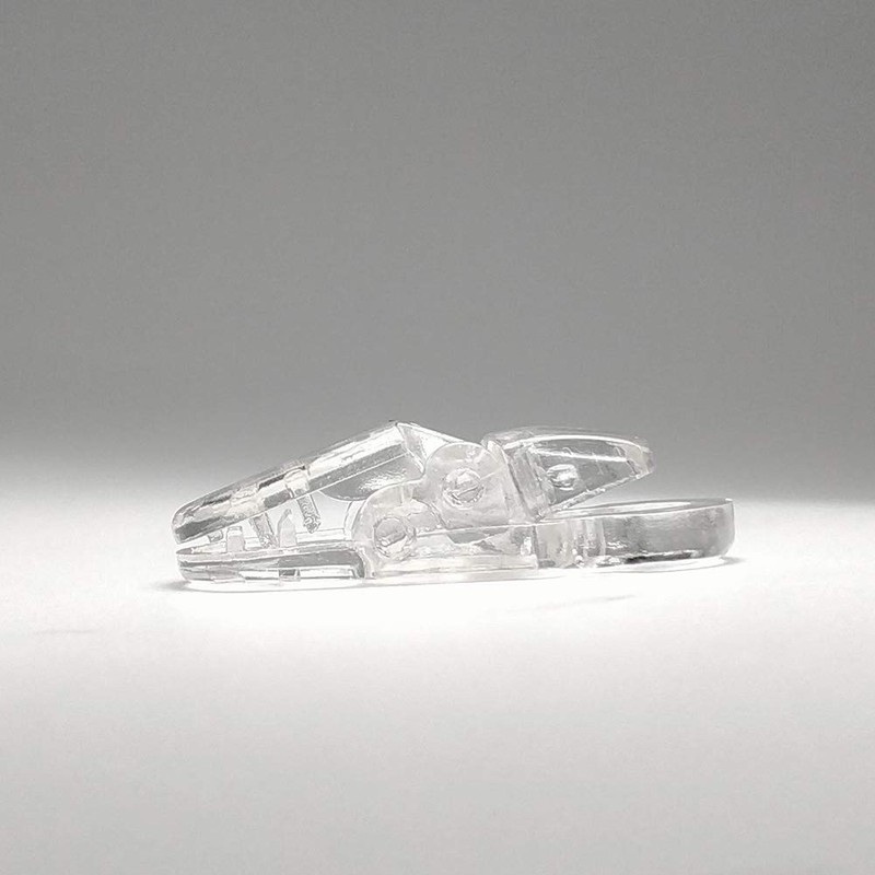 One Touch Clip, 0.2 inch (5 mm), Fish Clip, Clear