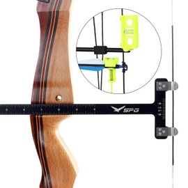 SPG Bow Square Bow Level Kit 2-Pack - Archery String Level Turning Kit and T-Shape Measurement Tool for Recurve and Compound Bows (Yellow)