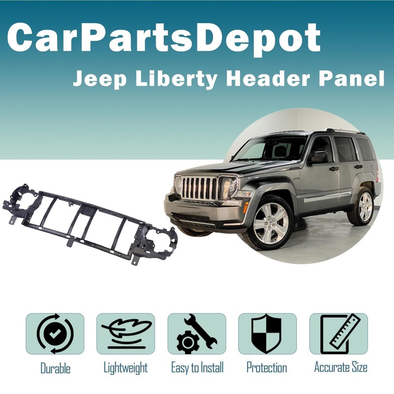 CarPartsDepot Grille Mounting Support Grill Bracket Compatible with Jeep Liberty
