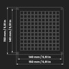 Repa Market 15 x 15 cm White Galvanized Steel Square