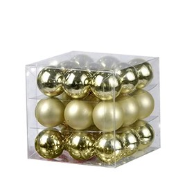 Christmas Ornaments Mini Glass Balls 25MM Set of 27 Gold