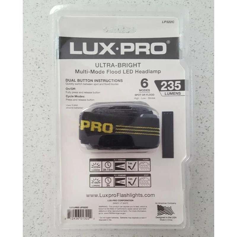 LUX - PRO Mechanic's Headlamp LUXPRO 235 Lumens LED Spot