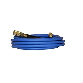 California Air Tools HFH25.25 Hybrider Flex 1/4in 25ft Hybrid Air Hose with Quick Connect Air Fittings , Blue