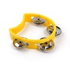 Special Ergonomic Shape Tambourine Yellow, Plastic 4"