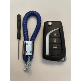 Unbranded Key Chain Holder for Subaru WRX Keychain Leather Strap Keyfob Ring Red Black