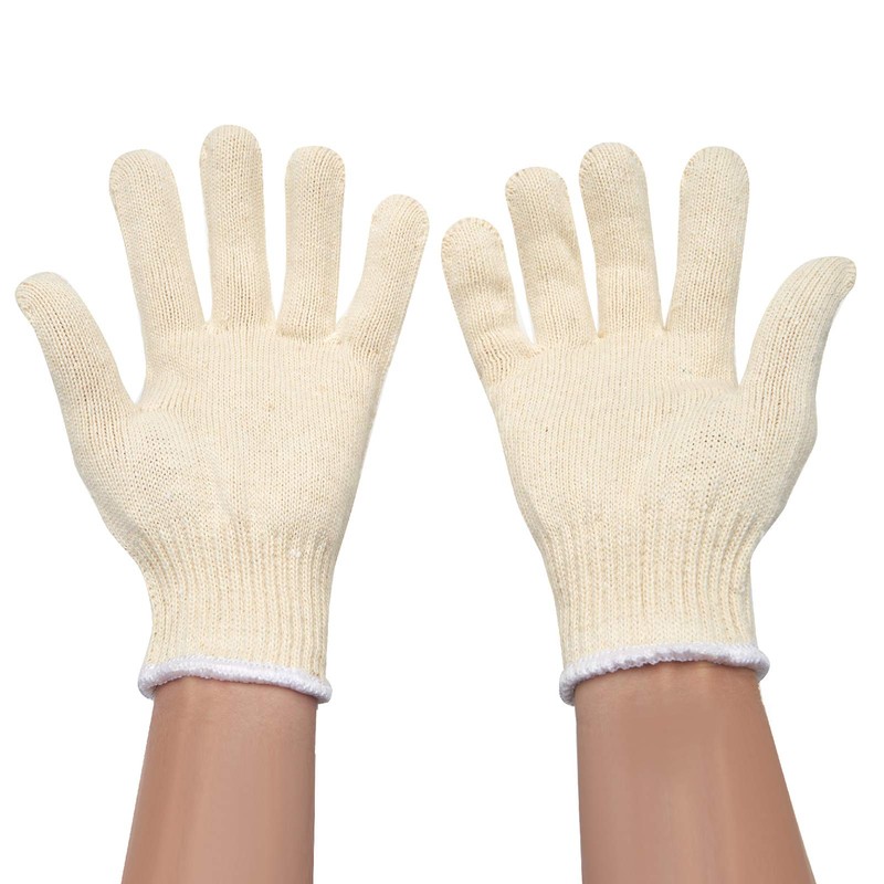 EBLAELEL Safety gloves white cotton bbq heat liners grilling work
