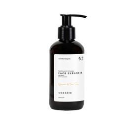Versew Organic Vegan Cleansing and Revitalising Facial Cleansing Gel Face Cleanser - Gel Cleanser & Make Up Remover - Against Pimples, Blackheads & Reduces Impurities (Oily Skin)