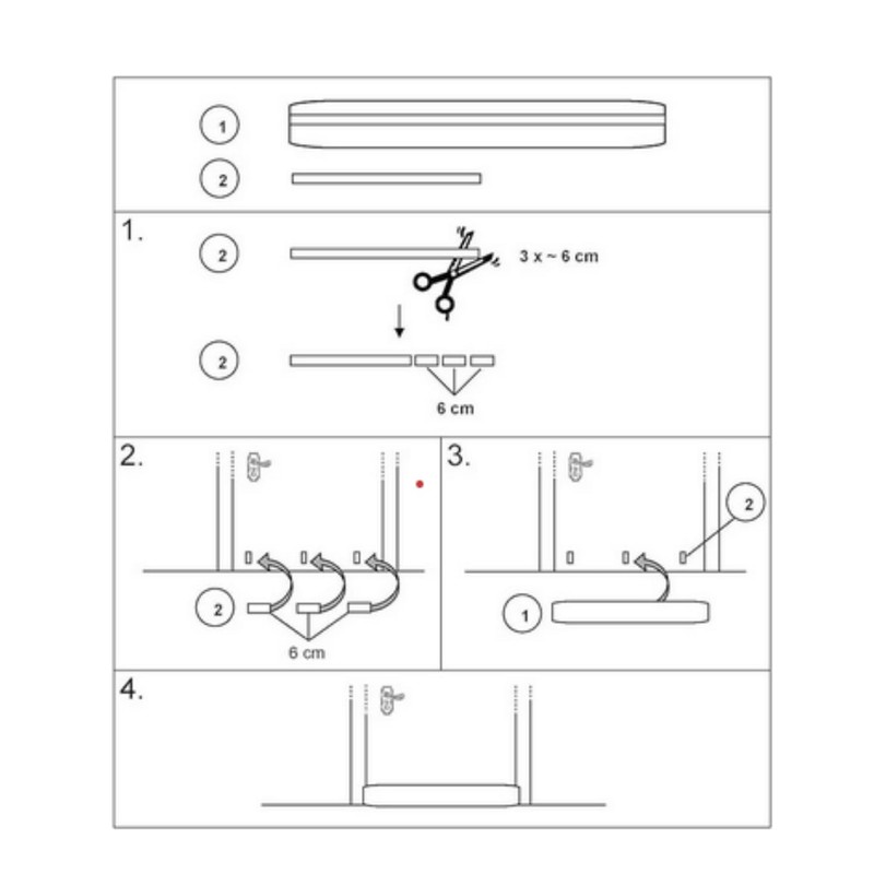 K & N Draught Excluder for Doors, 90 cm, Natural,