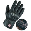 Texpeed Men's Leather Motorcycle Gloves - Waterproof Biker Moped Armoured