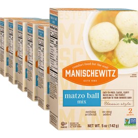 Manischewitz Matzo Ball Mix, 5 Oz. (6 Pack) Easy Prep | Kosher for Passover | Nothing Artificial | No MSG | Classic Fluffy Texure