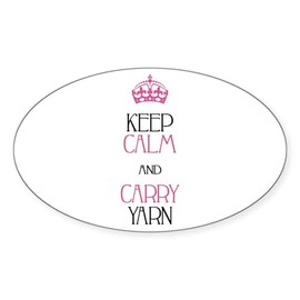 CafePress Keep Calm and Carry Yarn Sticker Oval Car Bumper Sticker