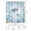Bonhause Sea Turtle Shower Curtain for Bathroom Teal Blue Ocean