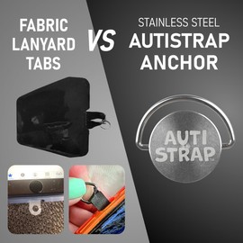 AUTISTRAP Metal Phone Anchor with Adhesive, Phone Tether Tab for Neck, Cell Phone Lanyard Accessories