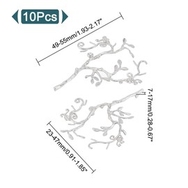 nbeads Blanks Prong Pendant, Irregular Pendant Base Branch Base Blank Charm Base Cabochon Setting for Handmade Gemstone Necklace Jewellery, Metal