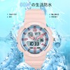 PINDOWS Women's Sport Watch Analog Digital LED Display 50M Waterproof