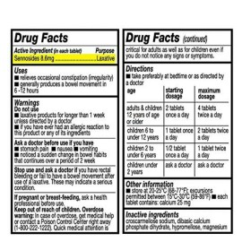 GenCare Senna Laxative 600 Tablets by GenCare – Senna 8.6mg Tablets with Natural...