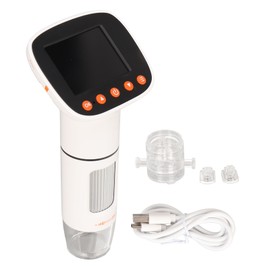 LCD Digital Microscope 50X to 1000X Magnification 1080P HD USB Handheld Coin Microscope with Display Screen 8 LED Lights Without Bracket